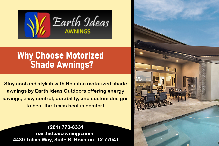 Motorized Shade Awnings in Houston