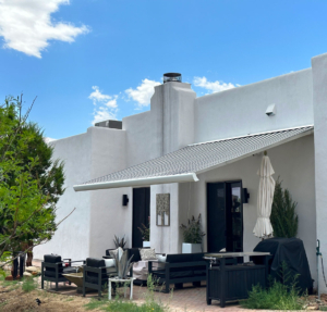 Sante Fe Awning - Black and White Solar Eclipse (2)